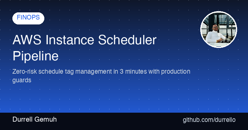 AWS Instance Scheduler Tag Pipeline