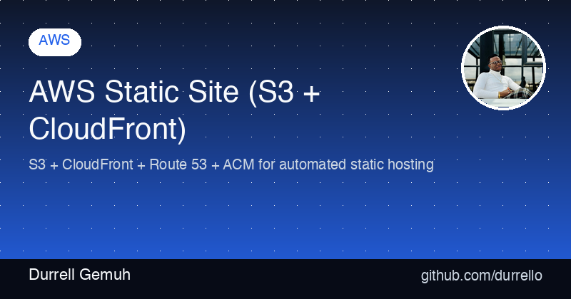 AWS Static Site (S3 + CloudFront)