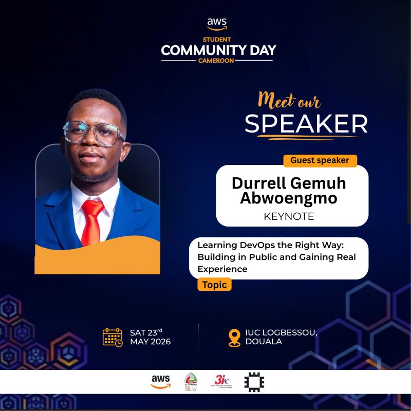 Learning DevOps the Right Way: Building in Public and Gaining Real Experience, AWS Student Community Day Cameroon 2026